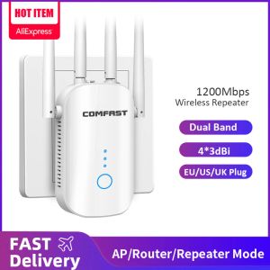 Roteadores 1200mbps Banda dupla 2.4g5g5 GHz Extender 802.11ac WiFi Repeater