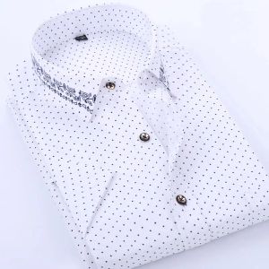 Shirts New Printed Fashion Summer Men's Short Sleeve Casual Shirts Standard Fit Breathable Soft Party Tops Thin Beach Shirt