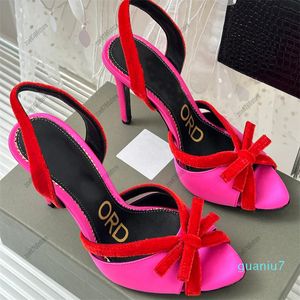 Designer High Heels Sapatos de vestuário feminino Brand Slipper Bow Fashion Fashion