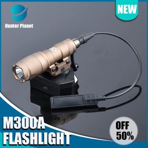 SCOPES WADSN SUREFIR M300 M300A Taktisk ficklampa Rifle Weapon Hunting Spotlight Scout Led Gun Mini Light Fit 20mm Rail