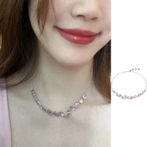 Collane S2023 Candy Novelty Series Pink High Jewelry Pink Lovely Sweet Neck Set Ladies Gift First Choice Spedizione gratuita