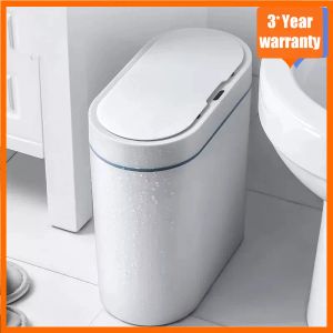 Disposers Smart Sensor Trash Can Electronic Automatic Household Bathroom Toilet Waterproof Sensor Bin Smart Home Trash Can