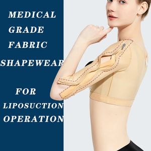 Body Shaper för arm fettsugningskvalitetsplaggkomprimering Forma med ryggformning av bröstbindande kropp bindande 240409