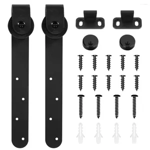 Storage Bags Sliding Barn Door Hardware Kits Top Mounted Hanging Rail Hanger Track Steel Closet Roller For Single Door-A