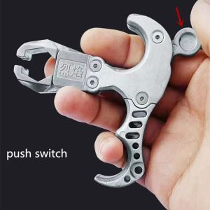 Slingshots Okçuluk Serbest Bırakma Metal Malzemeden Yapılmış Metalden Yapılan Cihaz Hızlı Hızlı Avcılık Sapanları Finger Av Aksesuarlarını Koruyabilir