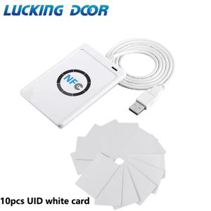 Controle Lucking Door 13.56MHz Sem contato Smart Card Reader Writer RFID Copier Duplicator 10 PCs UID Card