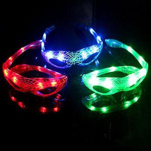 LED Glitter Holiday Party Prom Glasses Spider Glow Lights Glasses Wholesale