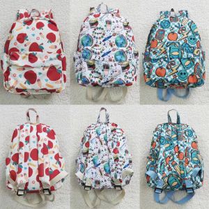 Bolsas de atacado de volta às crianças A maçãs de flores para mochila lápis Daypack Daypack Toddler Outdoor Portable Kids Floral Boy Girl Bag