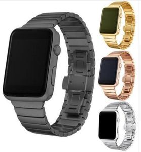 Aço inoxidável de luxo para série de bandas Iwatch 4 3 2 1 cinta de metal inoxidável para Apple Watch 42mm 38mm 40mm 44mm WatchBand T1906209296475