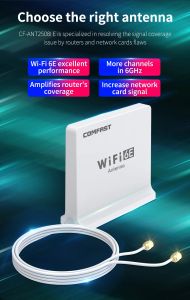 Routers Wide Coverage 2.4+5Ghz OmniDirectional Extension SMA Wifi 6 E Antenna Signal Amplified for AX210 200 Wifi Router Card Adapter