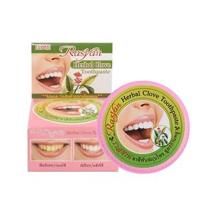 25g natürliche Kräuterkloche Thai -Zähne Whitening Pulver Zahnpasta Gelbe Zahnallergie Färben Antibakterielle Reinigung