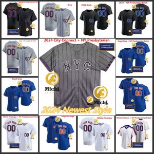 Lenny Dykstra Gary Carter Ny Presbyterian Jersey 16 Dwight Gooden 17 Keith Hernandez 18 Darryl Strawberry 31 Mike Piazza 41 Tom Seaver Maglie da baseball cucite