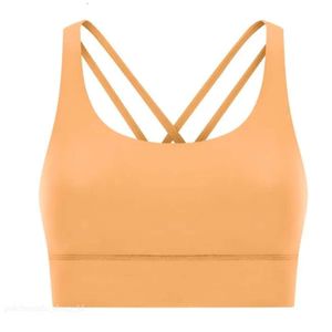 Lulumon Lu-68 Cross Back Yoga Sports reggiseno ad alta resistenza che corre il supporto superiore a prova di shock sexy Women bianche