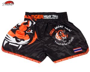 Suotf MMA Tiger Muay Thai Thai Boks Maç Sanda Eğitimi Nefes Alabilir Şort Muay Thai Giyim Kickboks Şort Boks 2205114653048