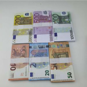 Forniture per feste Movie Money Banknote 10 20 50 100 200 500 dollari Euro Puntelli di giocattolo realistici Copia Valuta FauxBillets 100PCSPA74887812R5SA1VSTX0R