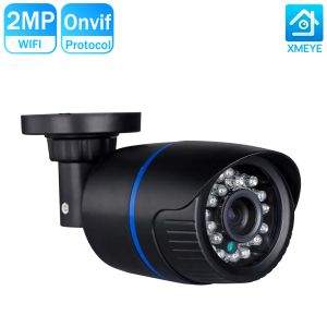 Lente Hamrolte Onvif IP Câmera de 2,8 mm de lente larga angular 1080p Vigilância noturna ao ar livre Detecção de movimento da câmera IP Acesso