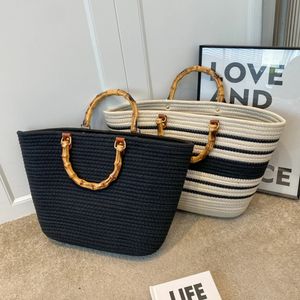 Weave Tote Bag Female Bohemian Shoulder Bags for Women Summer Beach Straw Handbags and Purses Lady Travel Shopping 240417