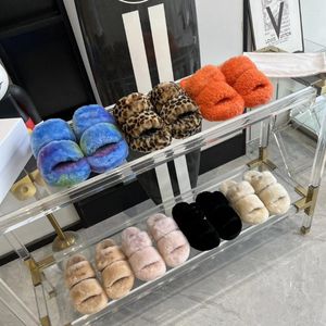 Slippers 2024 feminino casual de camurça genuína de camurça superior