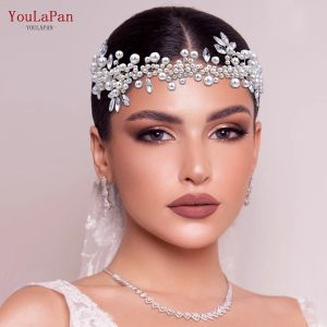 Ювелирные изделия Youlapan Белая жемчужная повязка на голову для невесты.