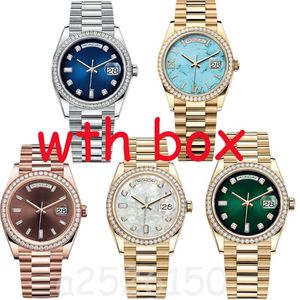 Mens Automatic Mechanical Watches 36/41mm 904L Full Stainless Steel Diamond Bezel Waterproof Luminous Gold Watch Montre De Luxe Hd