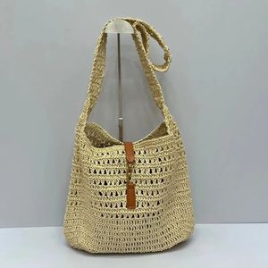 Bolsa de designer bolsa bola de palha saco de praia saco de luxo lafitee grama malha oco oco para sacola de palha de verão