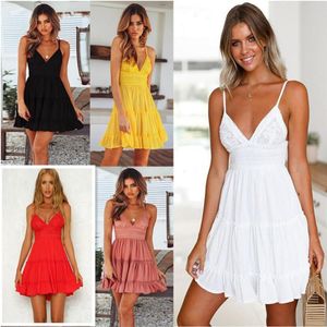 Sexy Lace Strap Stitching Womens Dress Backless Bow Princess