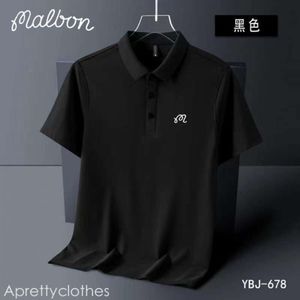 Malbon Mens Tshirts Summer ricamato da golf polo da golf da golf uomini di alta qualità manica corta a maniche corte traspirabile per asciugatura rapida e trasparente business 833