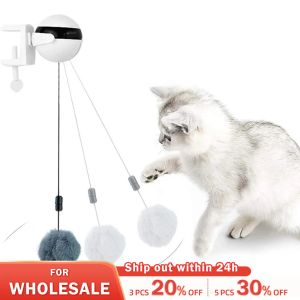 Toys Electronic Motion Cat Toy Toy Yoyo Hebekugel Elektrisch Flutter Interaktiver Katzen Teaser Spielzeug rotieren interaktiver Puzzle Haustier Spielzeug