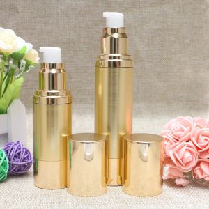 Airless Pump Bottle Gold Color PP Bottle Airless Vacuum Eye Cream Essence oil Lotion Pump Bottle Toiletries 30ml 50ml LL