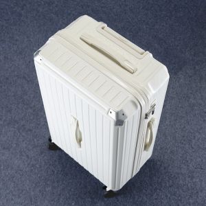 Carry-Ons Neuankömmlinge Mode Unisex große Kapazität 20 Zoll Boarding Small Case Frauen Männer Reisepaket Kofferraum Räder Rolls Koffer Weiß