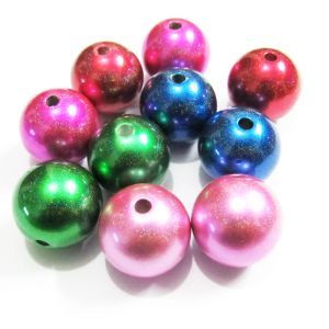 Collane all'ingrosso20mm 100pcs/lotto nuovo design acrilico/illusione/perle glitter per pazzo gioielli di moda/cravatta per bambini fai -da -te/design fatto a mano