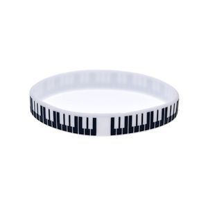 100PCS Piano Key Silicone Rubber Bracelet Great To Used In Any Benefits Gift For Music Fans237d