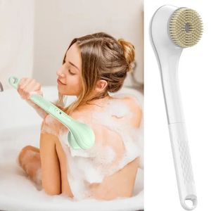 Electric Body Scrubber Massager Back Sucker Brush Non-Slip Bath Pad Easy Clean Body Care Wash Long Handle Rechargeable Brush 240422