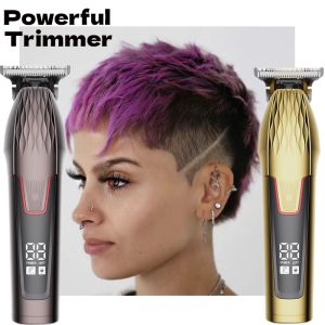 Clippers Новая бритва из бороды Trimmer Мощные профессиональные волосы Clipper Мужчины 0 мм T Blade Electric Acdhargable Parber Staircut Machine USB T9