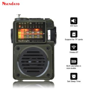 Player HRD 700 Protable AM FM MW SW Music Player Mini Radio FullBand Broadcast BluetoothCompatible V5.0 Multimedia Player for TF Card