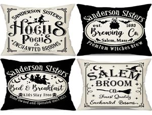 Pillow Case Halloween Ers 18X18 Set Of 4 Decorations Sanderson Sisters Hocus Pocus Throw Saying Decorative Cushion For Hom Garden25855043