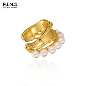 Küpe F.I.N.S 1pc S925 Sterling Silver Hollow Clip Küpeler Kulak Delikleri Kabuk İnci Açık Earcuff Katilaj İnce Takı Aksesuar