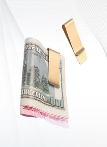 20pcs1pc tunn sektion mässingspengar CLIP Cash Clamp Holder Portable Money Clip Wallet Purse för Pocket Metal Money Holder C190412015869600