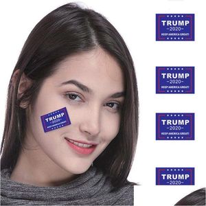 Car Stickers New Usa Election Trump Sticker Fashion Face-To-Chest Sticking Self-Adhesive Composite Creative Face Home Window Drop Deli Dh6Ug