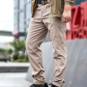 Men's Pants Outdoor tactical pants casual mens large size elastic mountaineering pants for training pants Y240422