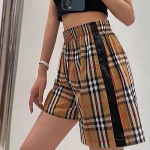 2024 Summer New Chegada Chete Plaid Shorts Classic Classic Classic Loose Cantura Alta Ponta de perna larga Estudantes Esportes de roupas versáteis diárias casuais feminino feminino