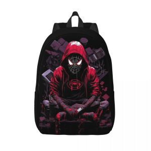 Väskor Miles Morales Spiderverse ryggsäck för Boy Girl Kids Student School Bookbag Daypack Förskola Primärväska