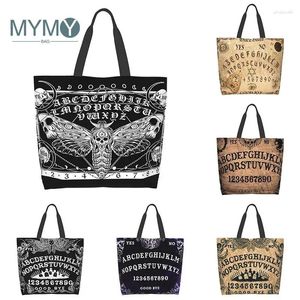 Bolsas de noite Black Witch Board Bag Women Casual Casual Capacidade Compras de compras Tote Feminino Eco Travel Bolsas de praia