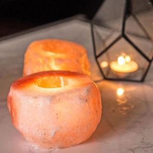 Porta naturale a candele 10x8 cm Crystal decorativo sale Light Light Stand Desktop Ornament Desktop Decoration Ornament