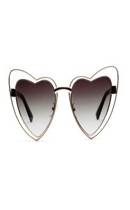 double peach heart metal sunglasses Europe Street beat the concave shape female sunglasses personalized sunglasses male tide1948696