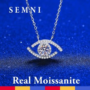 Collane semni all'ingrosso 0,5ct malvagio oculaio monopeanite collana a pendente lab laboratorio collana di diamante ideale taglio per le donne gioielli di protezione greca