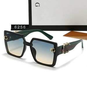 Occhiali da sole designer Donne di lusso Occhiali da sole UV Protezione per occhiali per occhiali Nuovo grande telaio da sole Occhiali da sole da sole da sole Spettacolo con Box 6256 di alta qualità