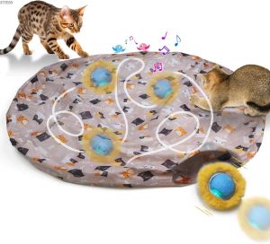 Brinquedos de gatos elétricos de brinquedos Atuban, esconder e procurar brinquedos de gatinho, brinquedo interativo ativado por movimento, esconder