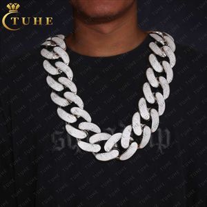 51 mm Cuban Link Chain Gold Silver CZ Moissanite Diamond Hip Hop Biżuter