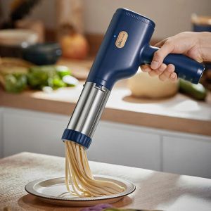 Makers Little Bear Handheld Pasta Noodle Maker Rechargeable Wireless Noodles Press Machine With 3 Molds 100V240V For Home Kitchen